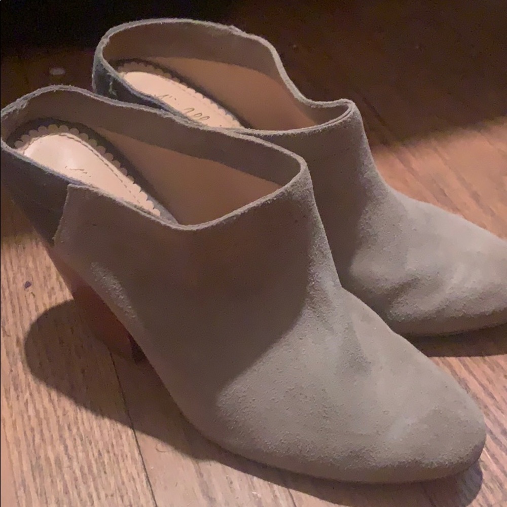 Multicolored summer heeled mule